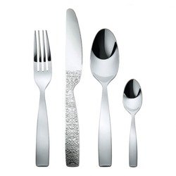 ALESSI Dressed silver cutlery set of 24