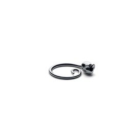 ALESSI Pip key ring gray