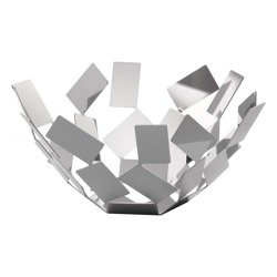 ALESSI Stanza Dello Scirocco steel basket large silver