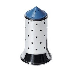 ALESSI salt shaker with blue stopper silver