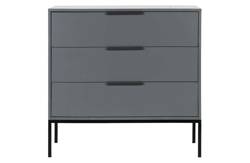 Adam chest of drawers with drawers, steel grey