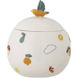 Agnes Jar w/Lid, White, Stoneware