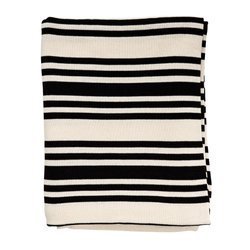 BLOOMINGVILLE Black Stripe Cotton Throw