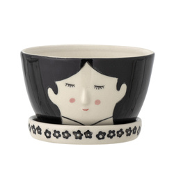 BLOOMINGVILLE CAROLIN black flowerpot