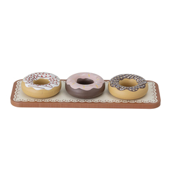 BLOOMINGVILLE ELSIE Pink Wooden Donut Set