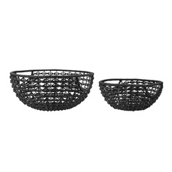 BLOOMINGVILLE JOANE Basket, Set of 2 Black