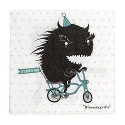 BLOOMINGVILLE Monster Paper Napkins Set of 20 Size L White