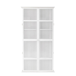 BLOOMINGVILLE WILA white glass door display cabinet