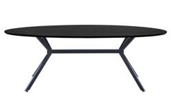 BRUNO oval black table 220x100cm