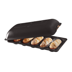 Baking Pan for 5 Mini Baguettes - Black