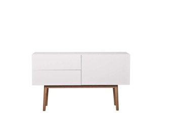 Chest of drawers with 2 doors and 1 drawer HIGH ON WOOD white ZUIVER