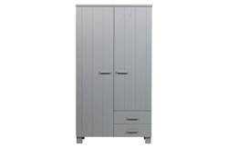 DENNIS light gray wardrobe with drawers