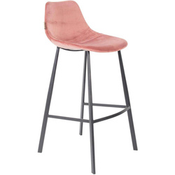 DUTCHBONE Franky Bar Stool Pink