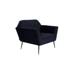 DUTCHBONE KATE navy blue lounge chair