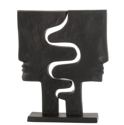 Decorative sculpture J-LINE FACES black