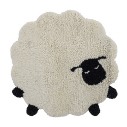 Dolly Rug, White, Wool