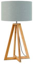 Everest 4-leg table lamp 34cm/ lampshade 32x20cm, linen light gray