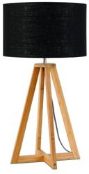 Everest table lamp 4-leg 34cm/ lampshade 32x20cm, linen black