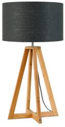 Everest table lamp 4-leg 34cm/ lampshade 32x20cm, linen dark gray