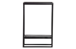 Febe vertical metal wall shelf, black