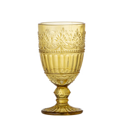 Feyza Wine Glass, Yellow, Glass