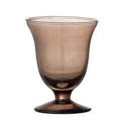 Florentine Wine Glass, Brown, Recycled Glass