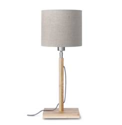 Fuji table lamp, dark linen shade