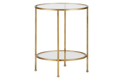 GOODDESS metal table, antique brass