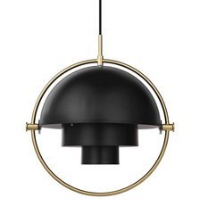 GUBI Multi-Lite L black and gold hanging lamp