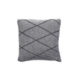 HÜBSCH cotton pillow 50 cm navy blue and white