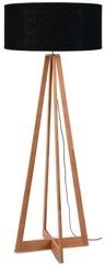 IT'S ABOUT ROMI Everest Four-Legged Bamboo Linen Floor Lamp Black