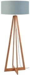 IT'S ABOUT ROMI Everest Four-Legged Bamboo Linen Floor Lamp Light Gray