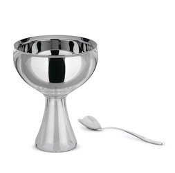 Ice cream cup with spoon ALESSI Big Love transparent