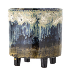 Imoa Flowerpot, Blue, Stoneware