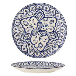 Karlie Plate, Blue, Stoneware