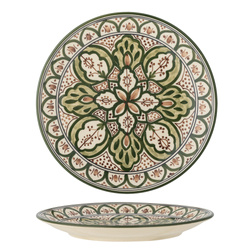 Karlie Plate, Green, Stoneware