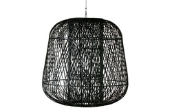 MOZA hanging lamp black bamboo 100x100cm