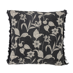 Mali Cushion, Black, Recycled Cotton