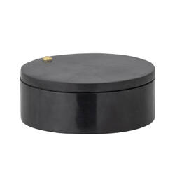 Manja Jar w/Lid, Black, Soapstone