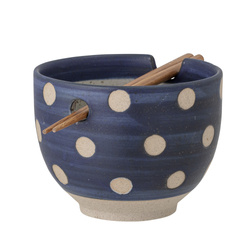 Masami Bowl w/Chopsticks, Blue, Stoneware