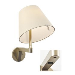 Melampo Wall ARTEMIDE Brown wall lamp with switch