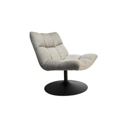 Modern DUTCHBONE BAR swivel armchair light grey