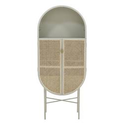 Oval Retro Display Case Light Gray