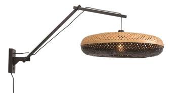 PALAWAN GOOD&MOJO black and natural wall lamp, size L