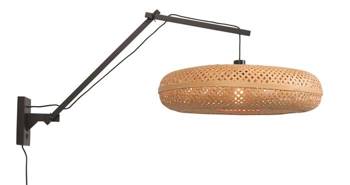 PALAWAN GOOD&MOJO black and natural wall lamp, size L