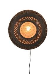 PALAWAN GOOD&MOJO black and natural wall lamp size M