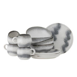 Paula Breakfast Set, Grey, Stoneware