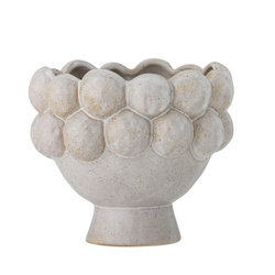 Poldor Flowerpot, Grey, Stoneware