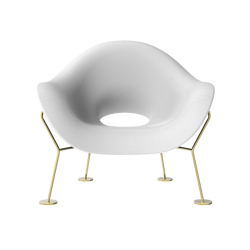 QEEBOO Pupa armchair white brass legs