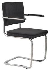 RIDGE KINK RIB armchair black 7A